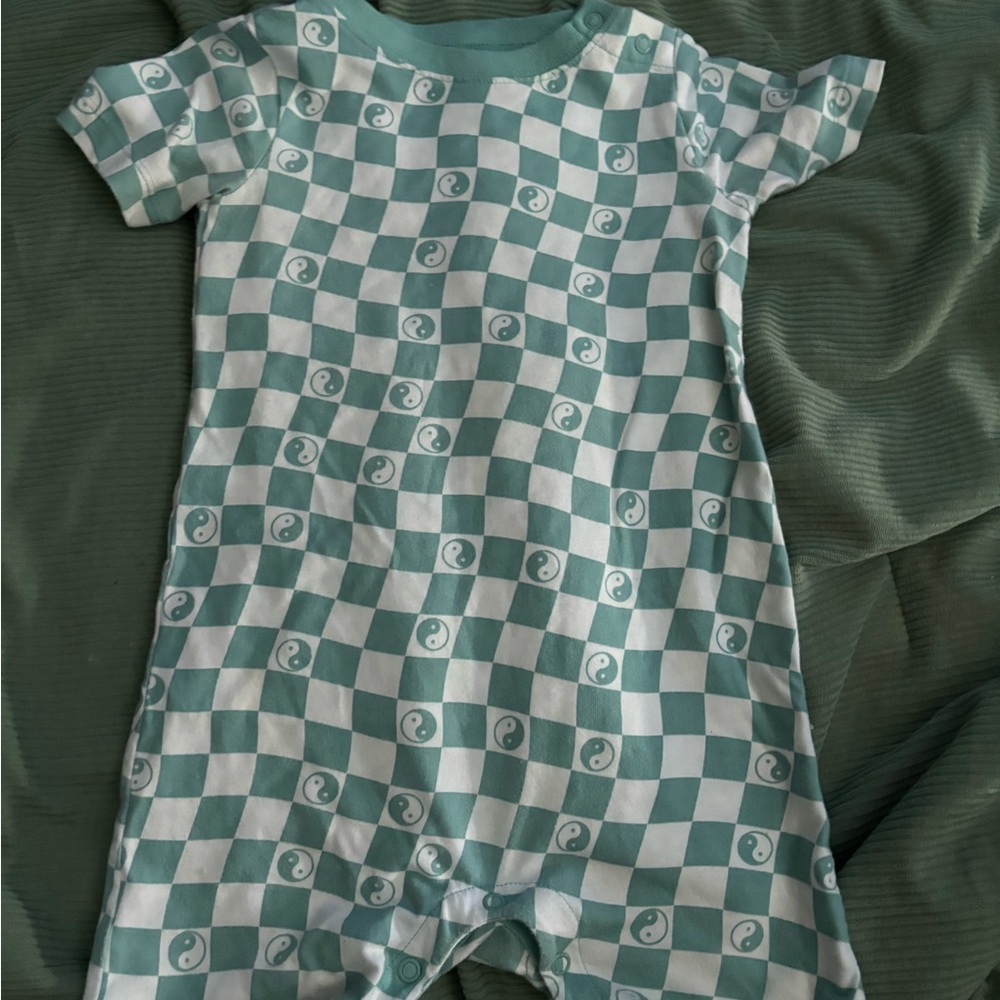 Checkered Baby Romper